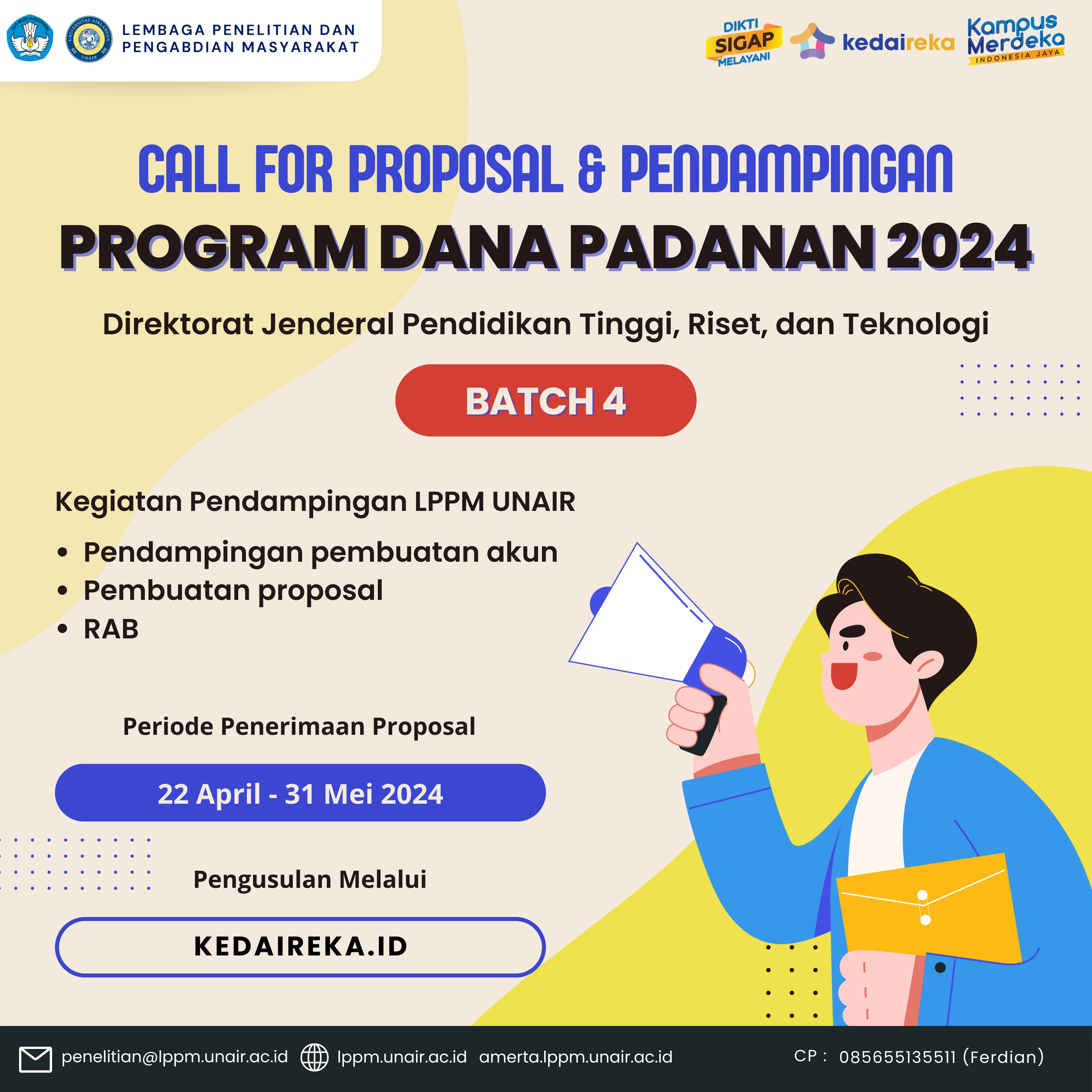 Call For Proposal Program Dana Padanan Batch 4 Tahun 2024 Dikti